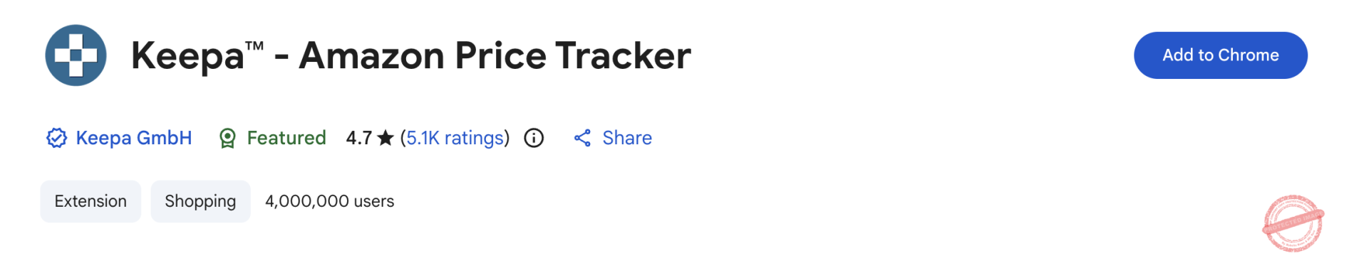 Keepa on Chrome Web Store