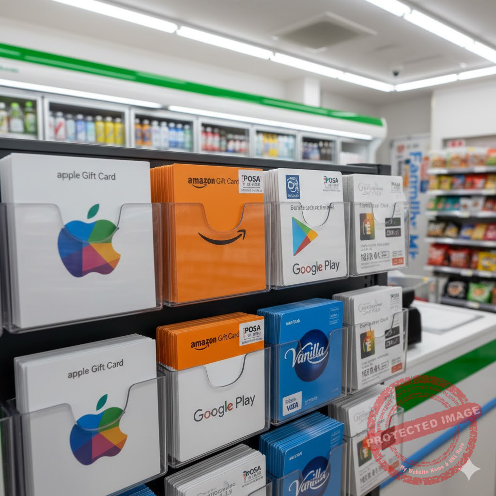 FamilyMart POSA Card Display