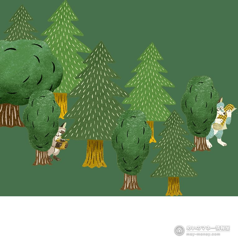 森林与动物们的插画
