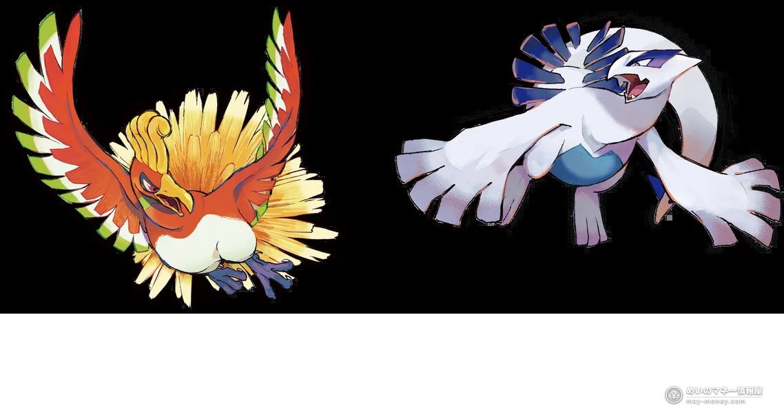 Illustration of Ho-Oh and Lugia