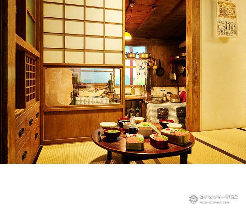 Ghibli Park Exhibition Guide: Osaka, Yokosuka and Kyoto 4 The Kusakabe family dining table in the Drawing Food exhibit