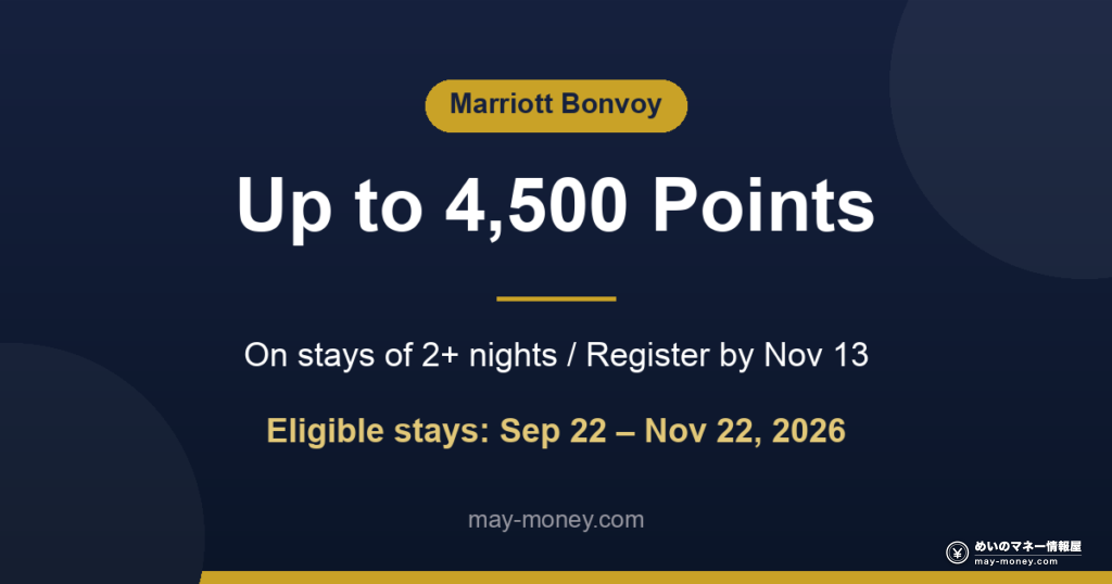 Marriott Bonvoy Promotion: Up to 4,500 Points on 2+ Night Stays 14 marriott bonvoy promo 2026q3 eyecatch en