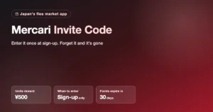 Mercari Invite Code HZHQCZ: Get ¥500 in Points in Japan