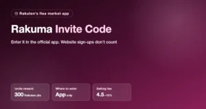 Rakuma Invite Code 6fU27: 300 Rakuten Points for New Users