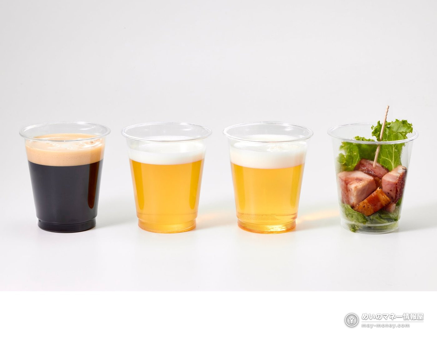 クラフトビアマーケットのビール3種とサイコロベーコンステーキ