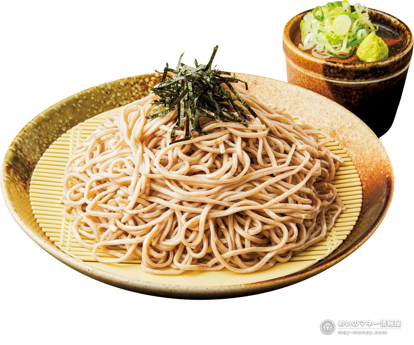 Ekimenya Founding Festival: 1.5x Kakiage Soba, Double-Meat Udon and a Comeback Squid Fry Bowl 3 Cold zaru soba topped with shredded nori, served with dipping sauce and condiments