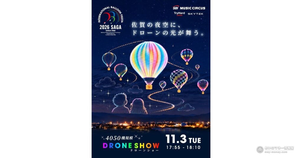 佐賀バルーンフェスタで4,050機のドローンショー｜11月3日の見どころと確認事項