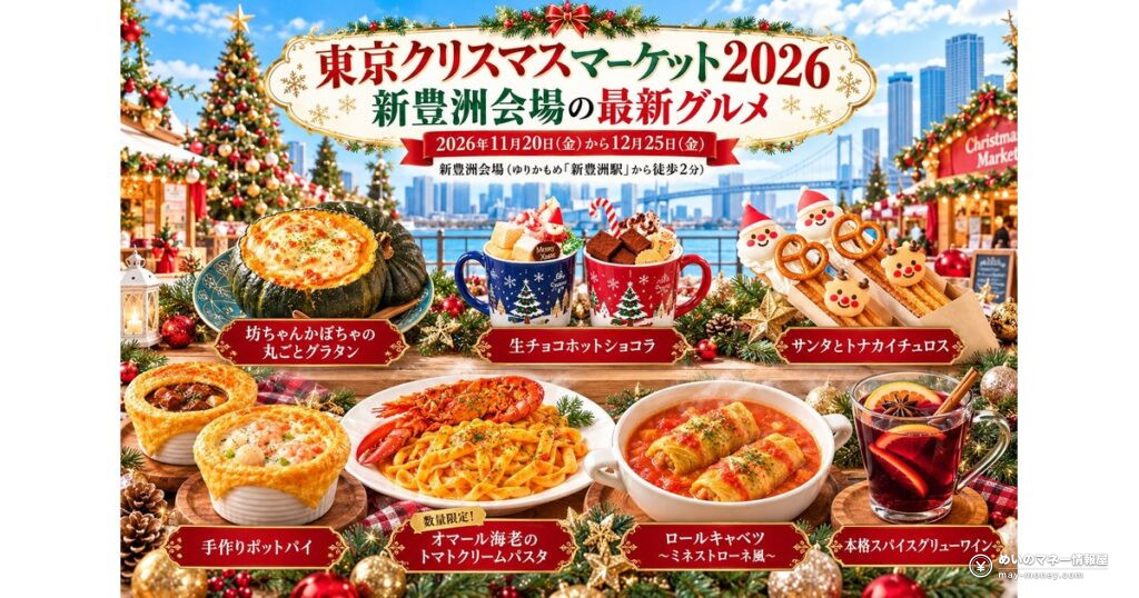 新豊洲クリスマスマーケット｜グルメ10品と入場料