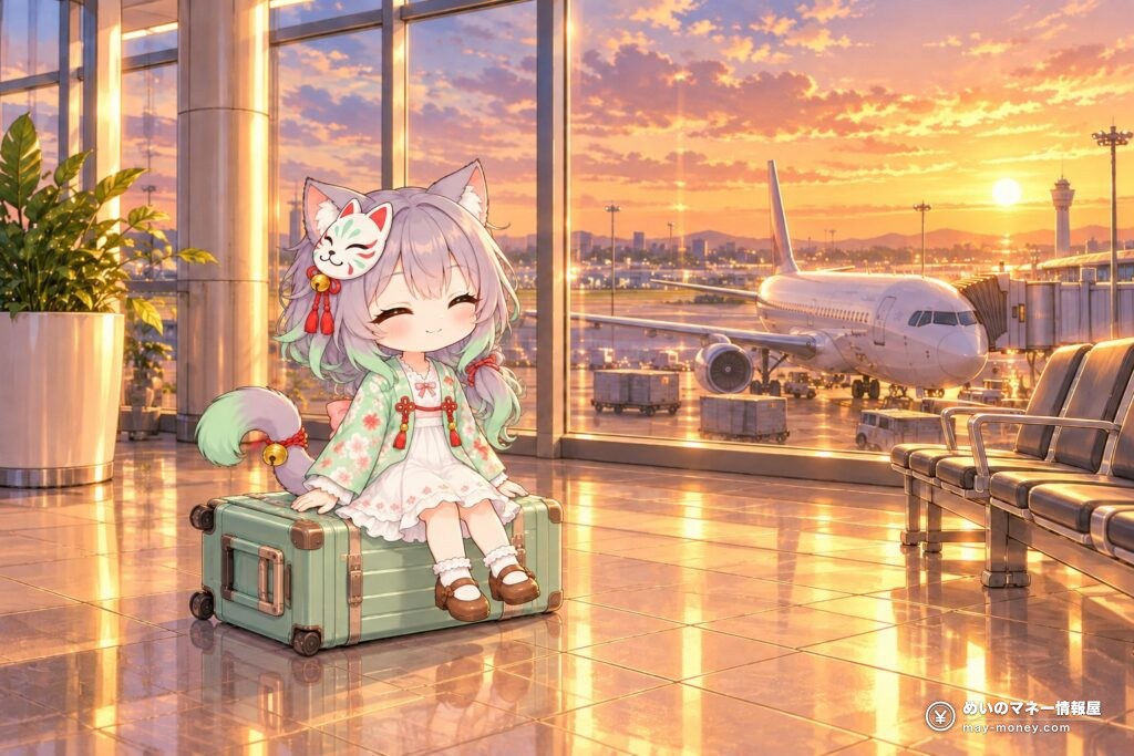 航空券セール記事のイメージイラスト