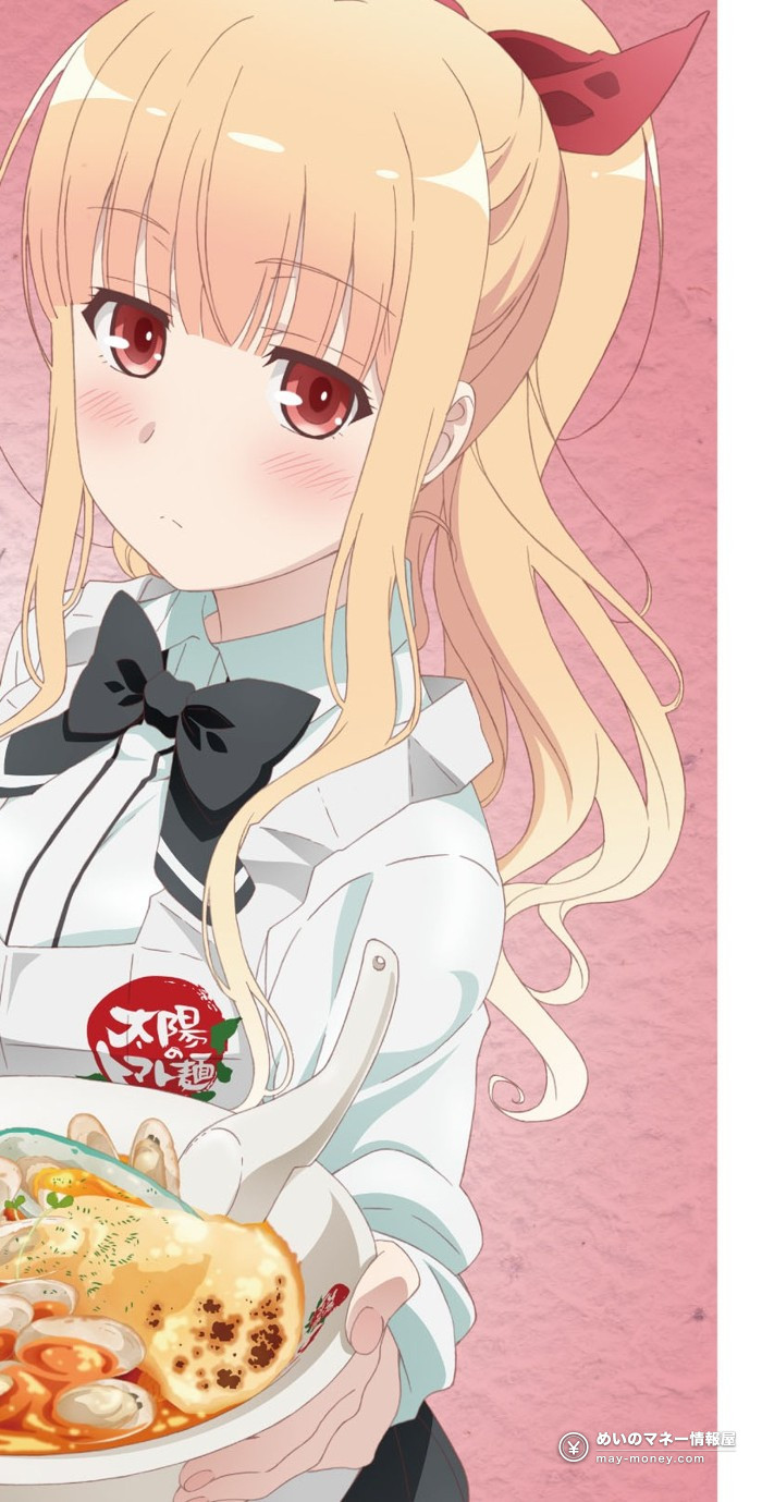 Taiyo no Tomato Men: Free Ramen Coupon Festival, Oct 9–11 5 Official 2018 collaboration art: Koizumi holding a bowl from Taiyo no Tomato Men